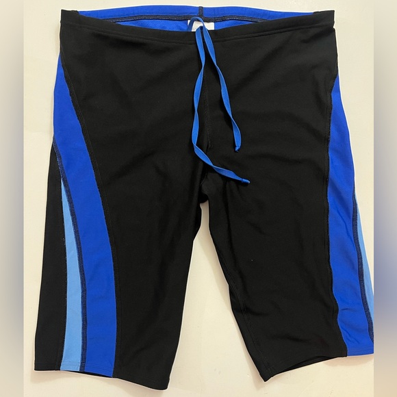 Speedo Other - Speedo Endurance Black Blue Jammers Mens Size 32 Compression Swim Racing Shorts
